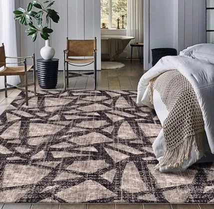 Karastan-Expressions-Solstice-Lagoon-by-Scott-Living-Dark-Linen-Collection Bedroom Area Rug | Bram Flooring